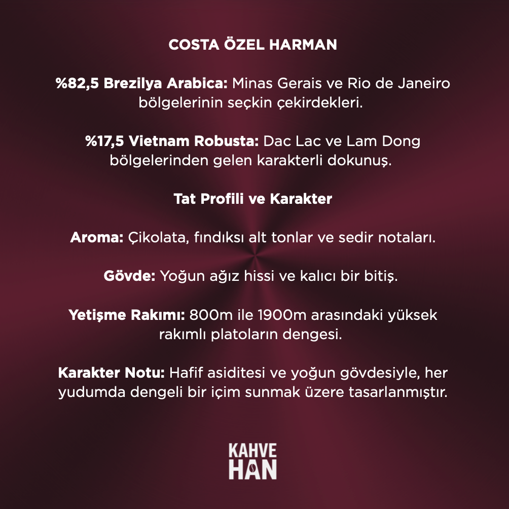 Costa Coffee Espresso Blend Çekirdek Kahve 1 kg
