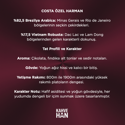 Costa Coffee Espresso Blend Çekirdek Kahve 1 kg