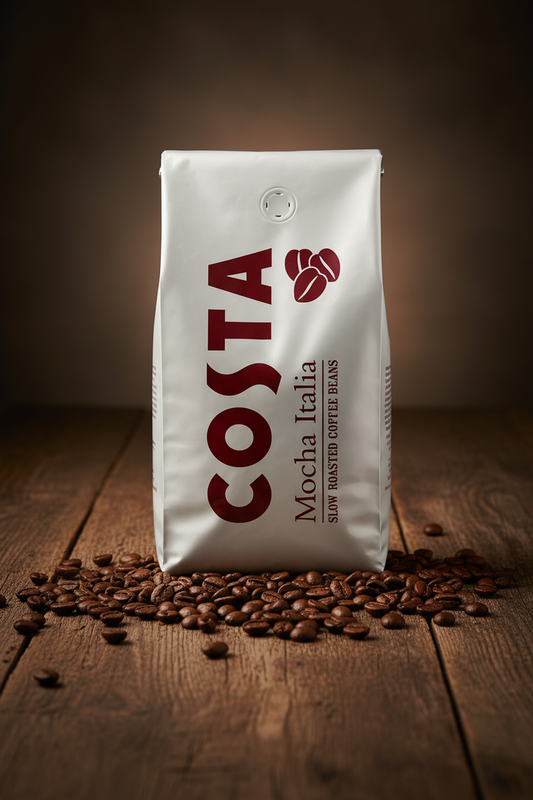 Costa Coffee Mocha Italia Çekirdek Kahve 1 kg - Ahşap Zemin
