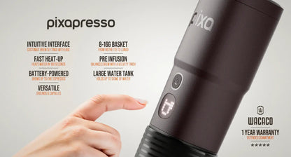 Wacaco Pixapresso Kırmızı- Şarj Edilebilir Pilli Taşınabilir Espresso Makinesi